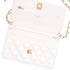 CHANEL Fit For You Wallet On Chain WOC Pearly Caviar Quilted Iridescent White